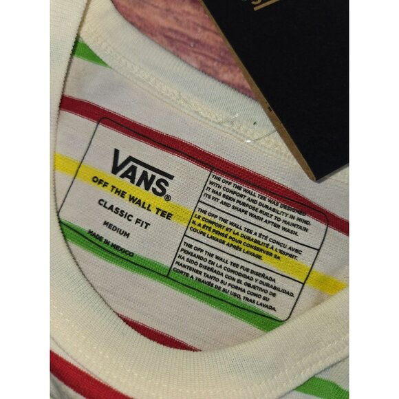 Vans Off The Wall Tee Medium Tyson Peterson Striped T-Shirt NWT - Picture 3 of 10